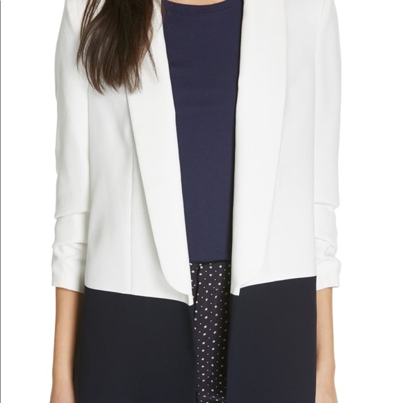 Joie white & navy blazer - Picture 1 of 5